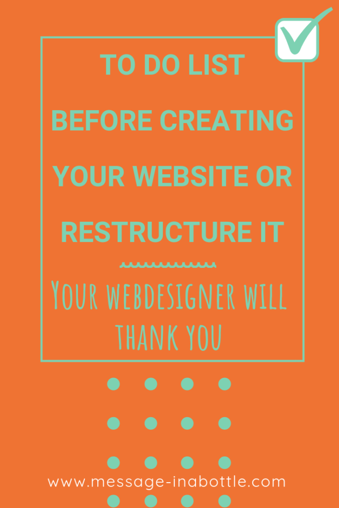 to do list for creating your website