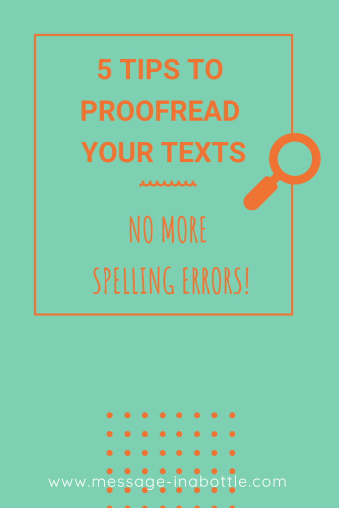 tips proofread texts